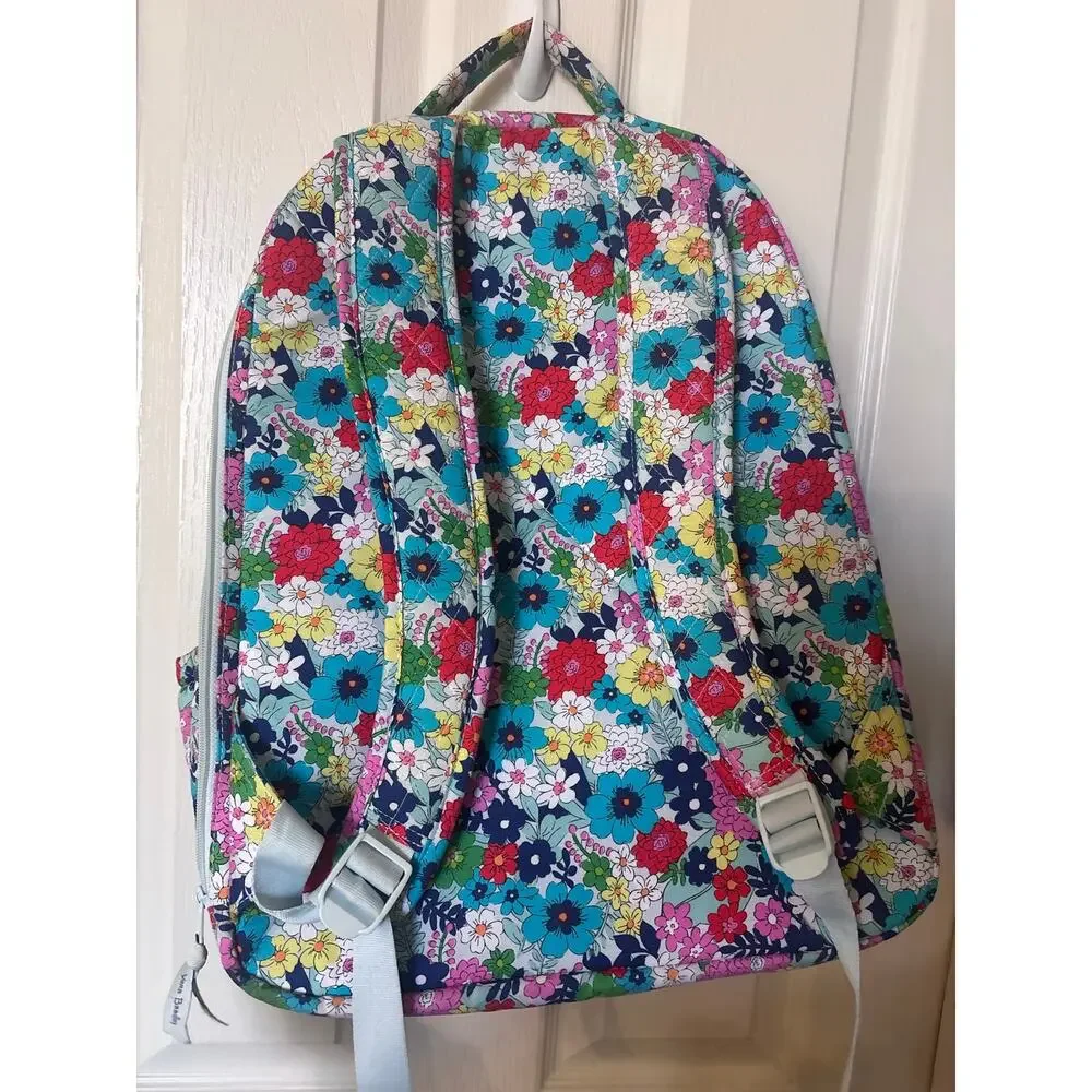 Vera Bradley Essential Backpack in the vibrant Far Out Floral pattern